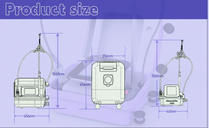 الکساندریت مینی لوازم زیبایی قابل حمل Smart Touch Power Supply Part Bison Light And Easy 755nm مینی ماشین الکساندریت 755nm لیزر موهای پاک کننده 3