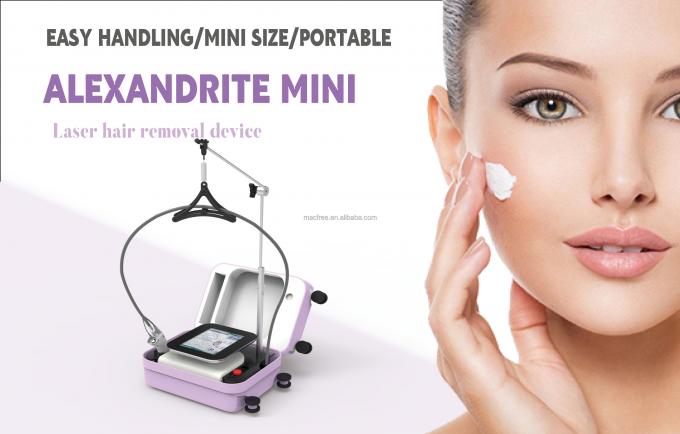 الکساندریت مینی لوازم زیبایی قابل حمل Smart Touch Power Supply Part Bison Light And Easy 755nm مینی ماشین الکساندریت 755nm لیزر موهای پاک کننده 4