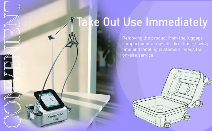 الکساندریت مینی لوازم زیبایی قابل حمل Smart Touch Power Supply Part Bison Light And Easy 755nm مینی ماشین الکساندریت 755nm لیزر موهای پاک کننده 6